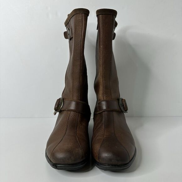 Cole Haan Brown Boots REPAIR OR UPCYCLING Good Leather Dryrot Soles Sz 6.5 Craft - Picture 4 of 13